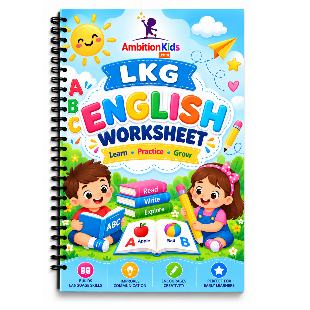 LKG Loose Worksheets | 92 English Fun Learning Pages | Hard Copy