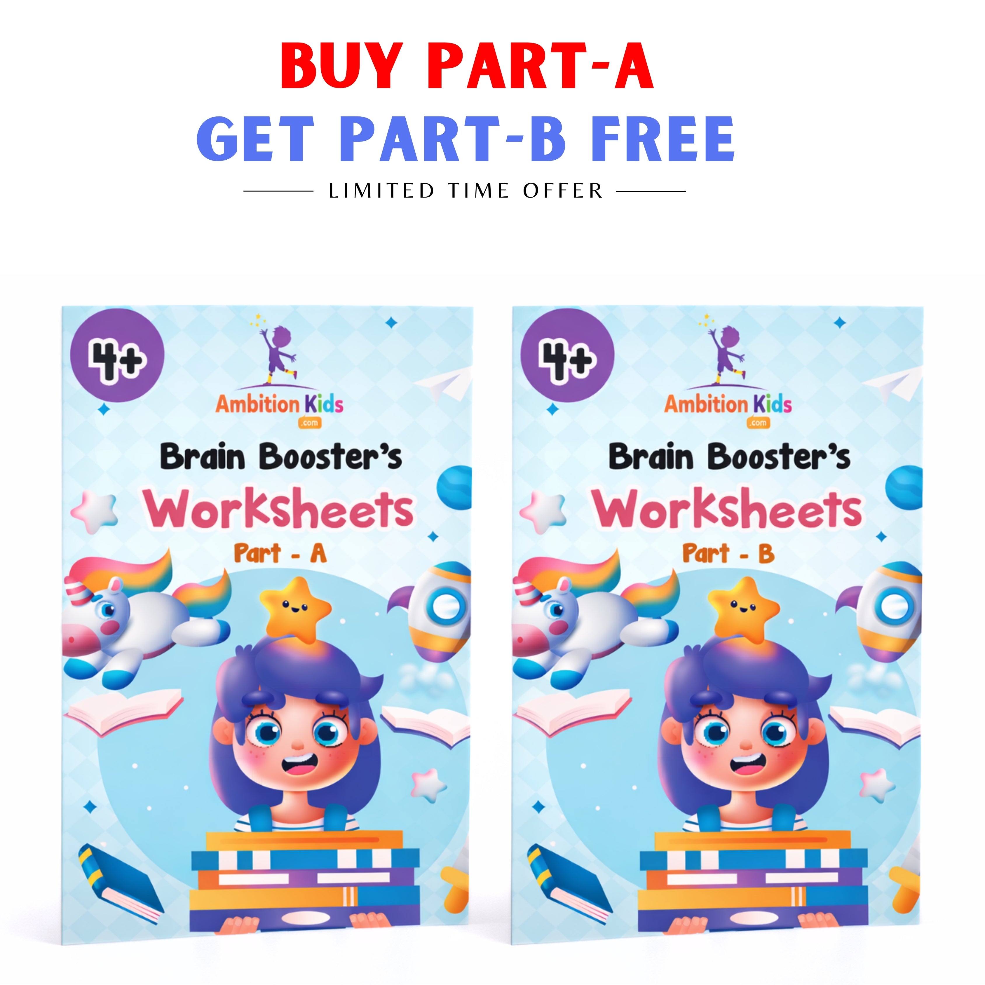 Brain Booster Worksheets (350+ Activities) - Buy 1 Get 1 Free