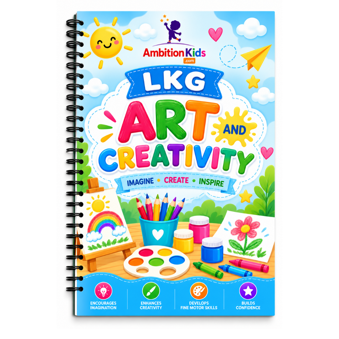 LKG Loose Worksheets | Art & Creativity Fun Coloring & Drawing 50+ Worksheets