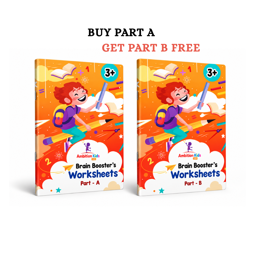 Age 3+ Brain Booster Worksheets (350+ Activities) (BUY 1, GET 1 FREE)