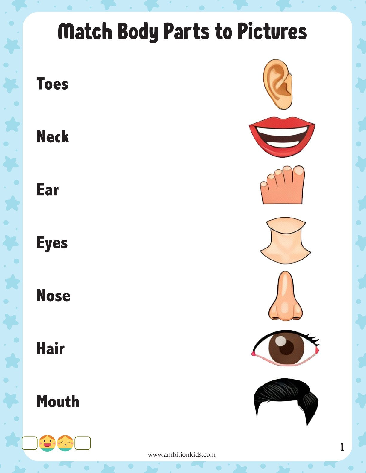 Nursery Worksheet EVS & Logical Thinking Printable Worksheets | Age 3+