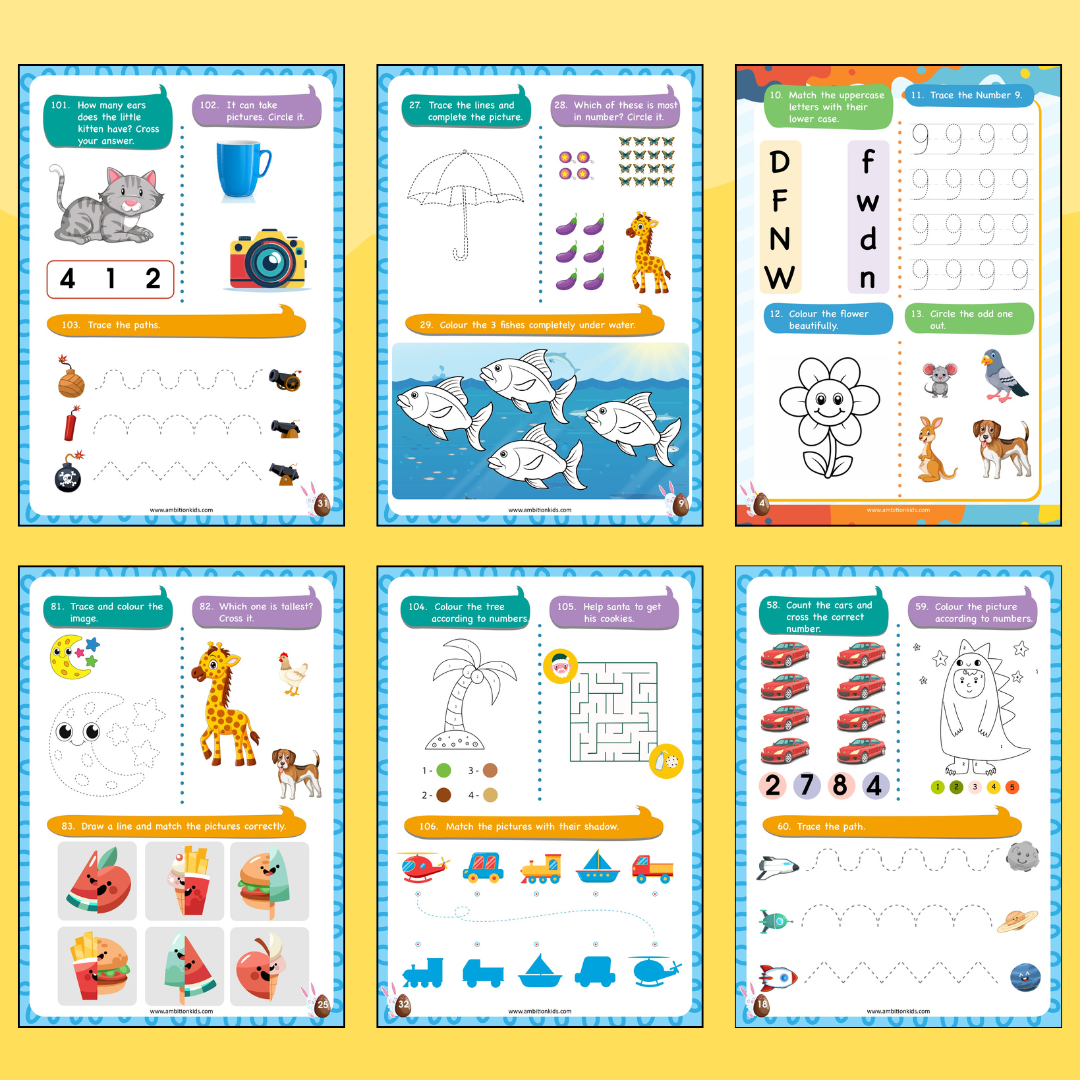 Age 3+ Brain Booster Worksheets (350+ Activities)