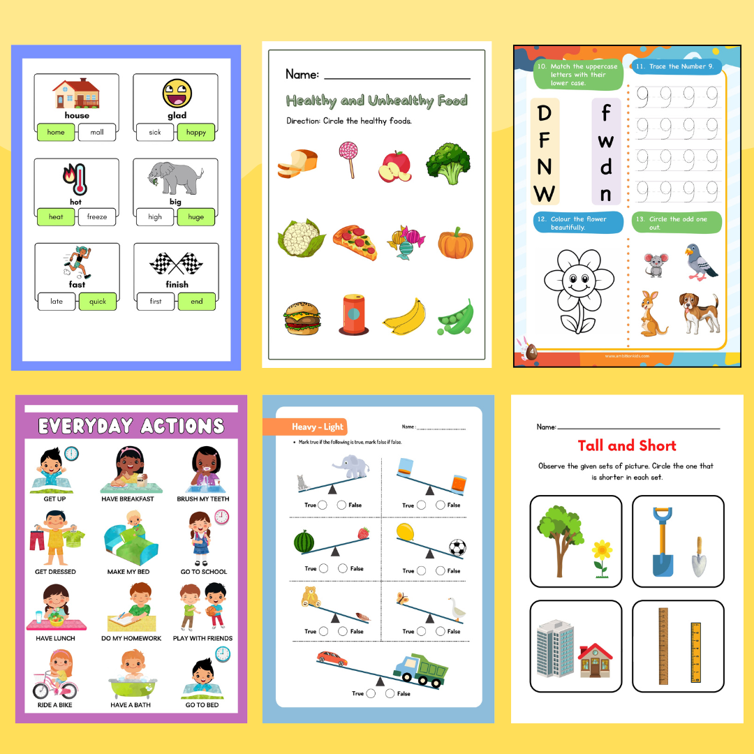 200+ Kids Worksheet Activities Age 2-4