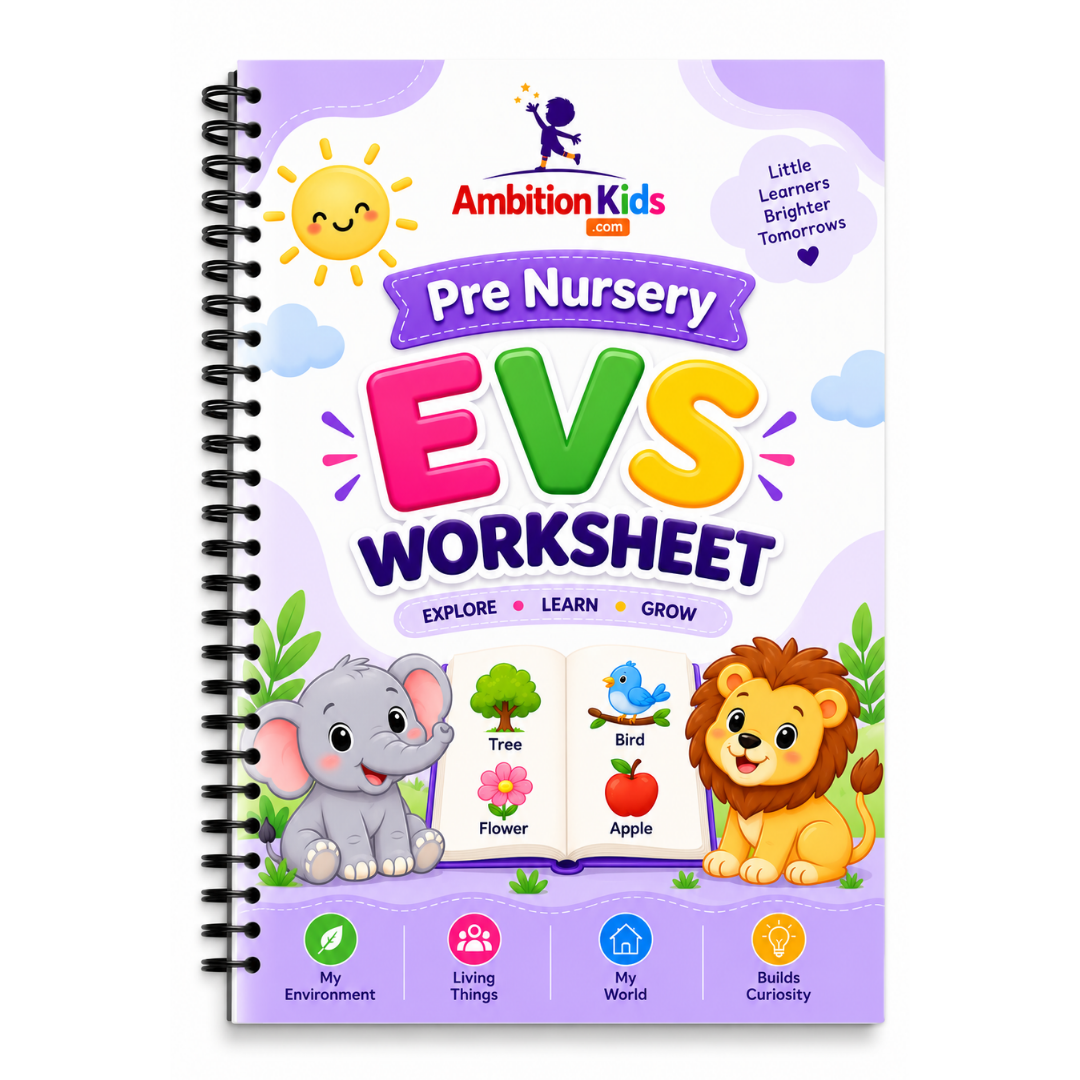 Pre-Nursery EVS Loose Worksheets | EVS Daily Life & Environmental Learning | 56 Pages | Hard Copy