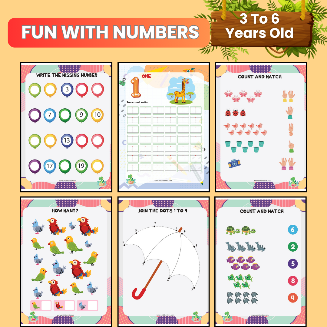 Dot-to-Dot, Mazes, & Fun with Numbers (Age 3-6)