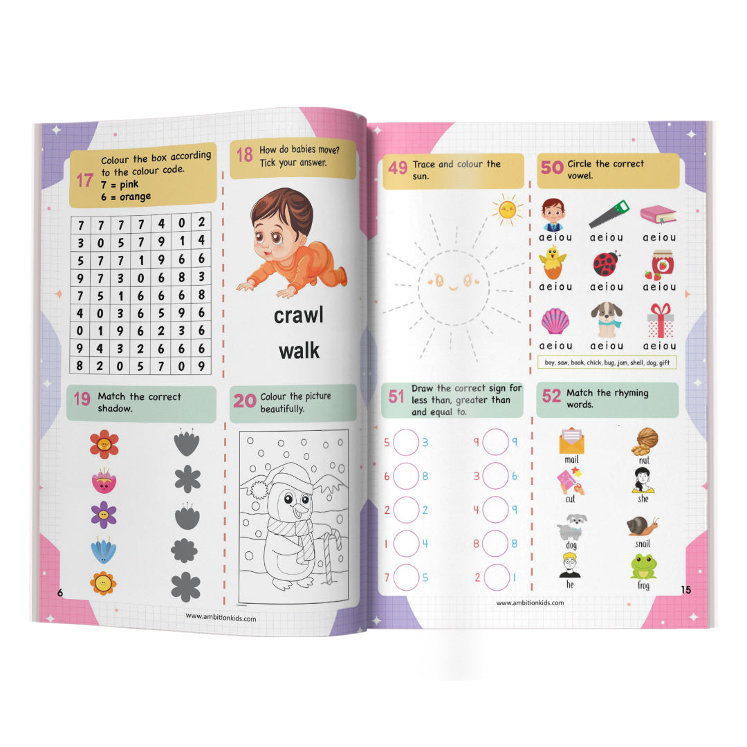 Nursery Hard Copy Kids Worksheets kit