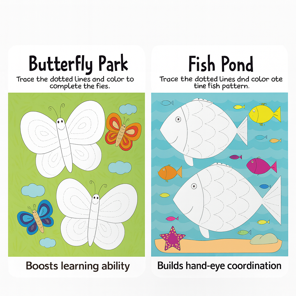Fun Patterns & Pencil Control – My First Tracing Worksheet