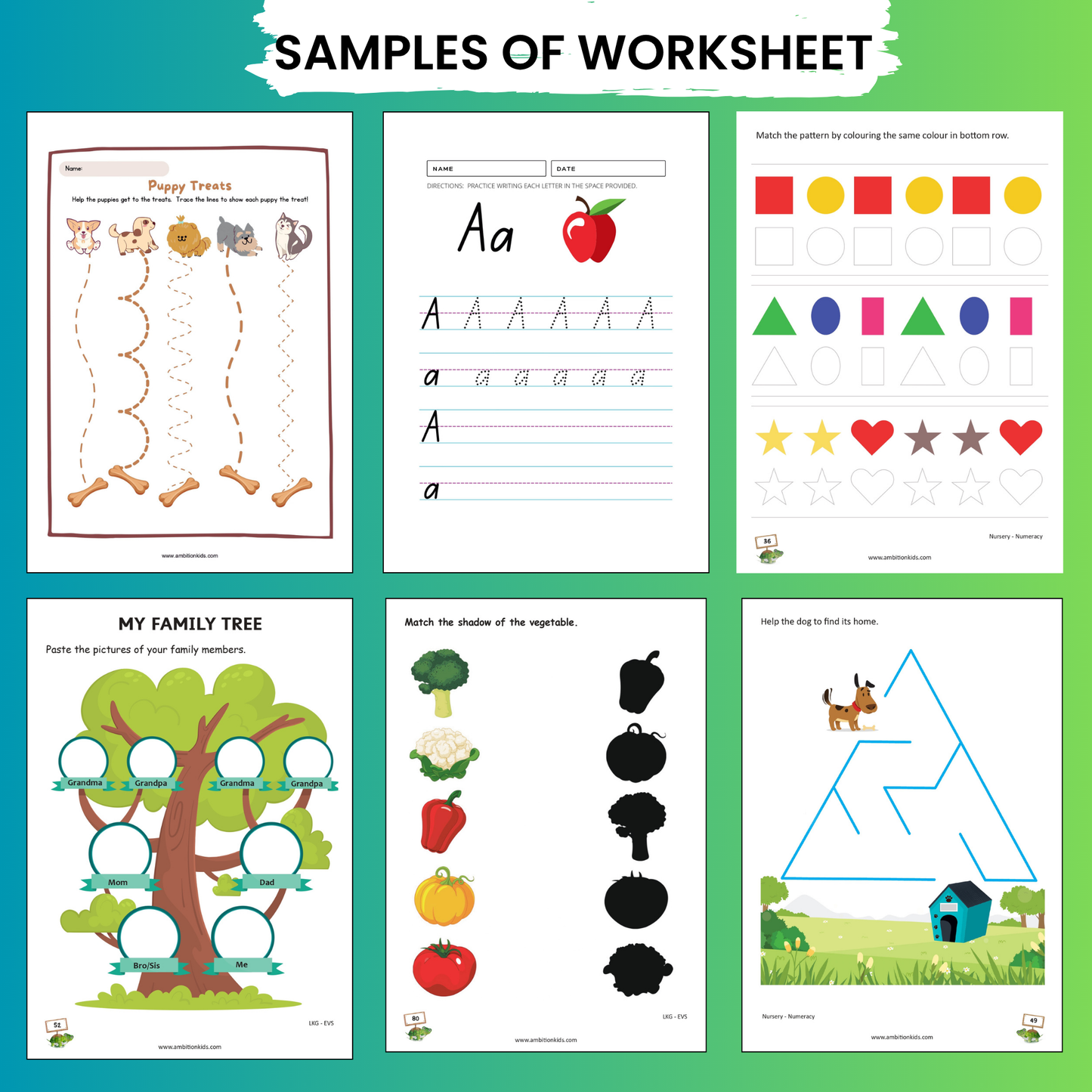 200+ Kids Worksheet Activities Age 4-6
