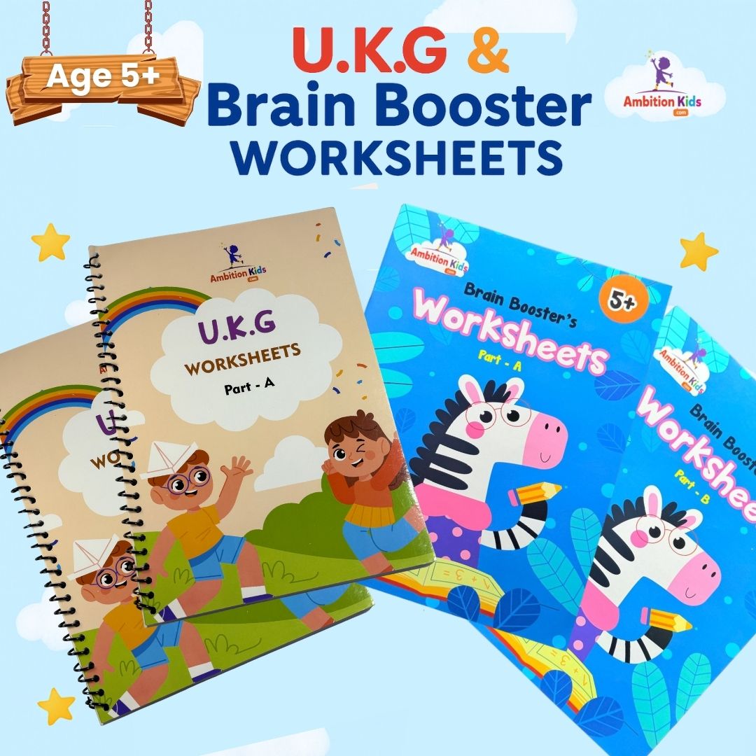 Preschool Kids Worksheet 2 Combo Collection - Buy 1 Get 1 Free - Ambition Kids