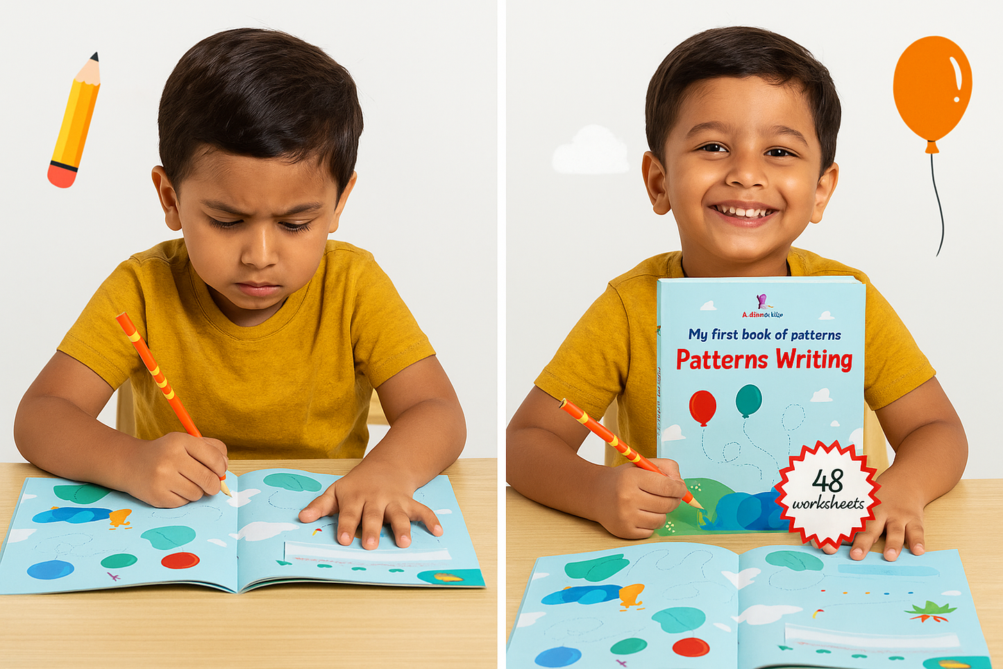 Fun Patterns & Pencil Control – My First Tracing Worksheet