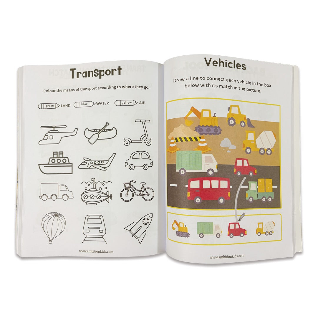 (Ages 2–4): Nursery • 3+ Brain Booster & 200+ Worksheets | 3-in-1 Early Learning Pack - Ambition Kids