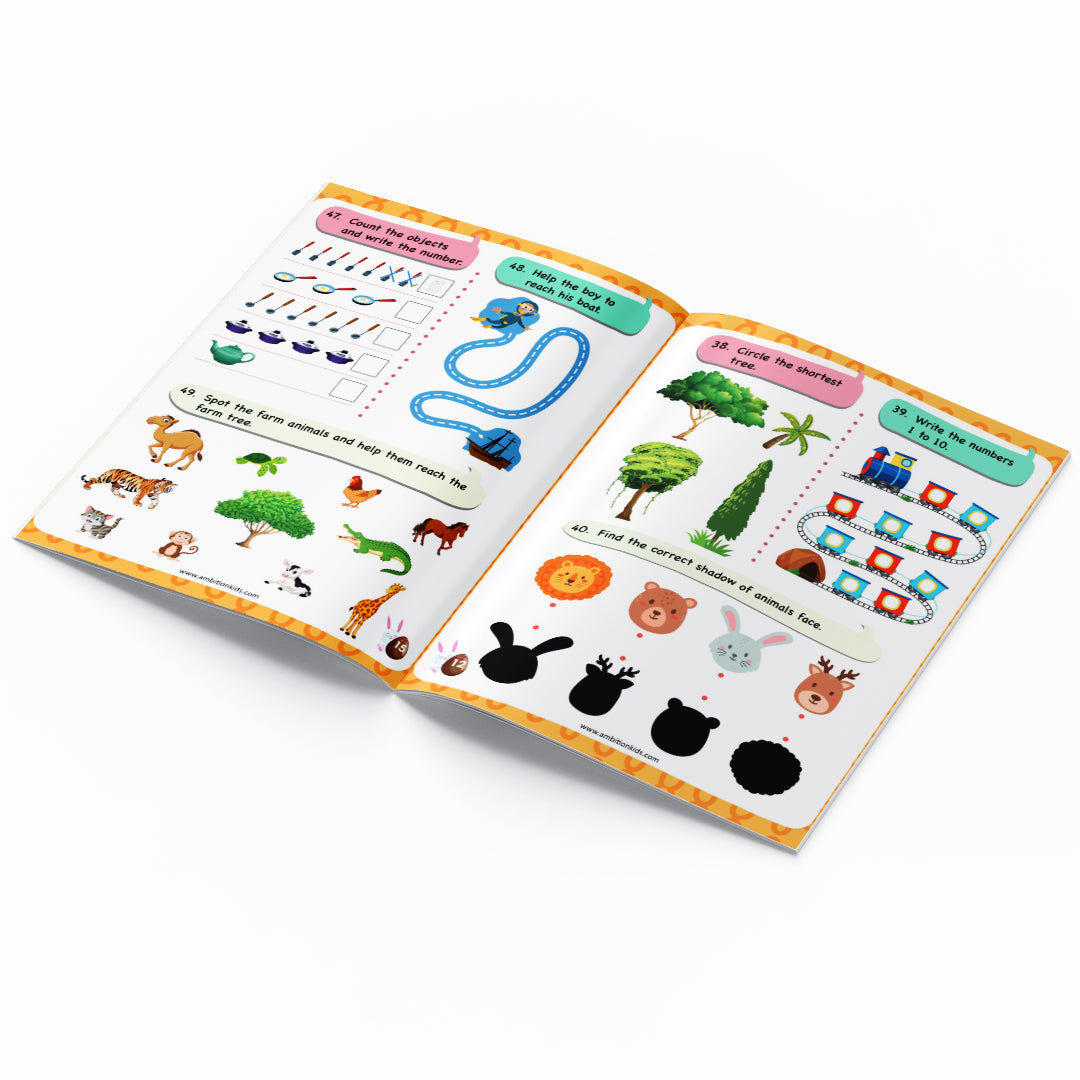 Nursery Hard Copy Kids Worksheets kit