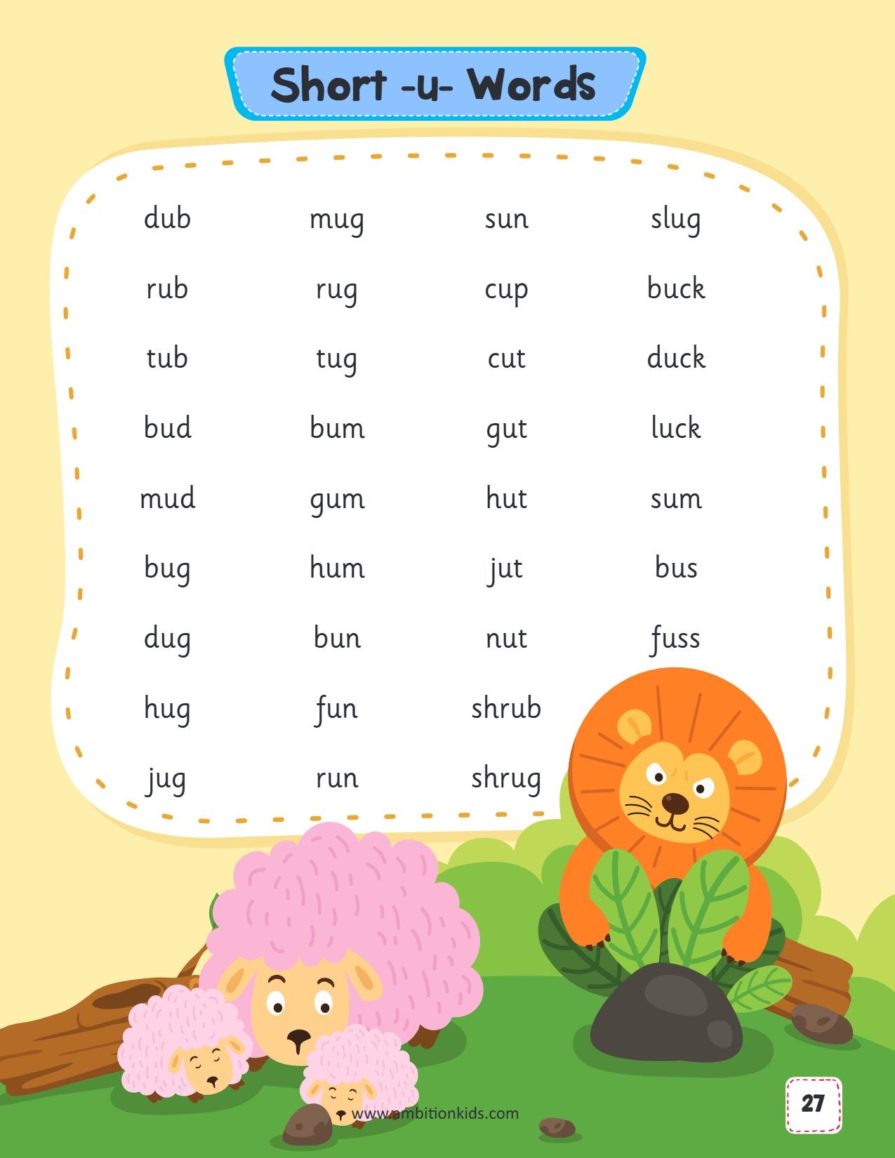 Word Families Phonics Worksheets for Kids Age 4–7 Years