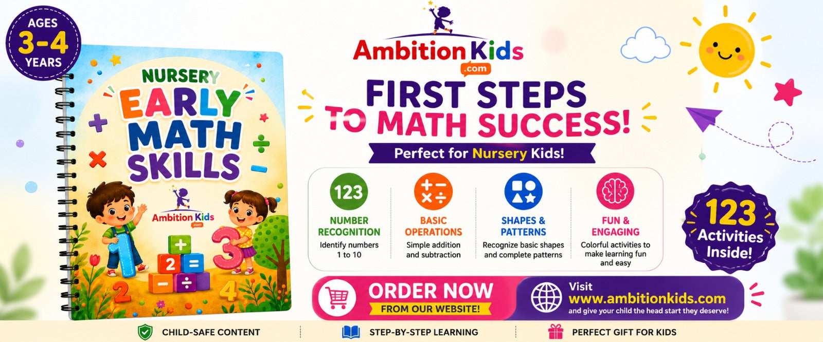 Maths Activity Books - Nursery(3-4)