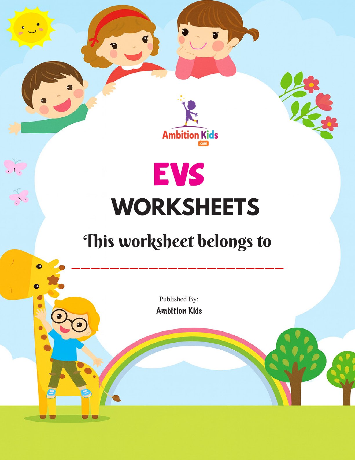 1 Year Complete Fun Worksheets For Your Kids – Learn EVS, Math, English, Coloring & Logical Thinking