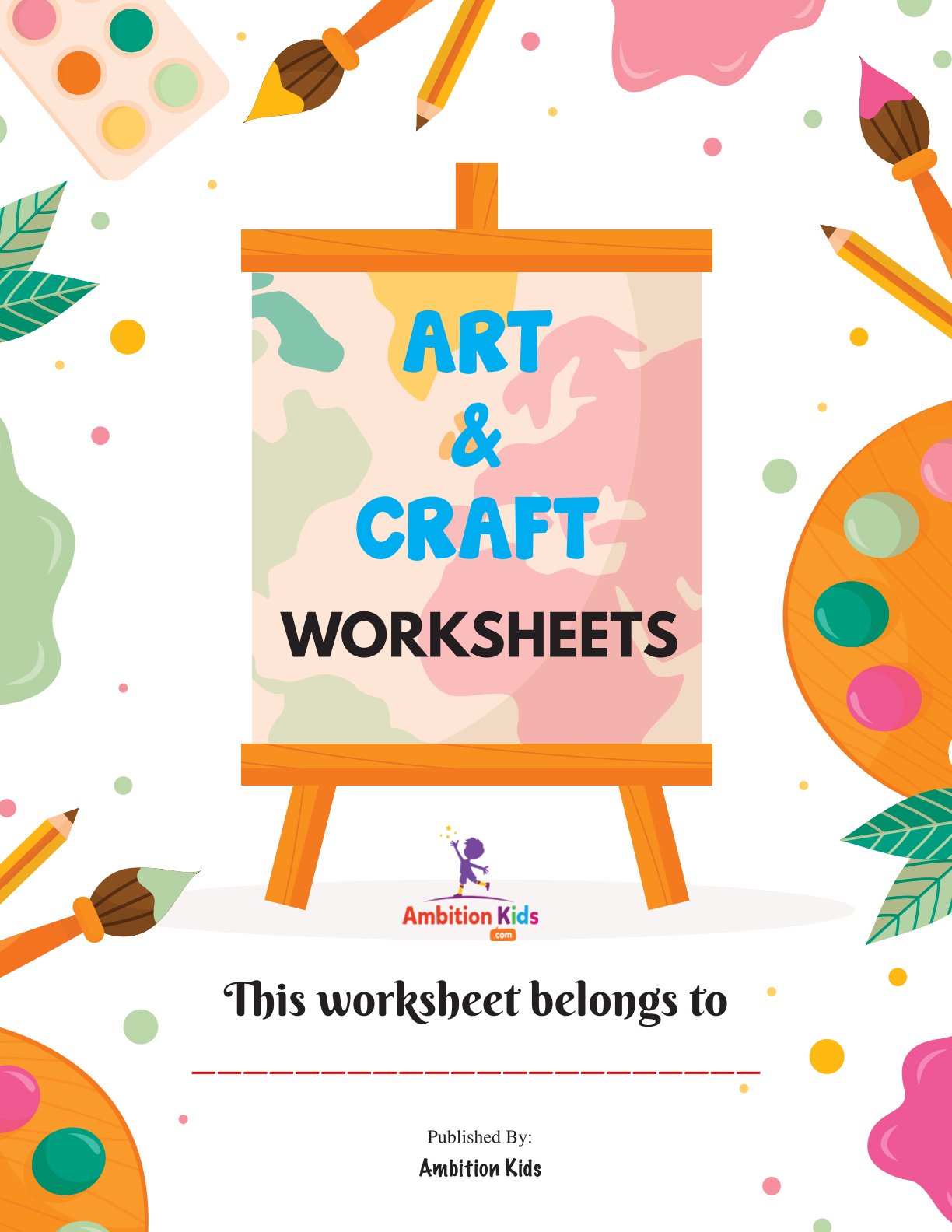 UKG Worksheets | 52 Skill-Based Art & Craft Activities | Screen Free Learning | Hard Copy