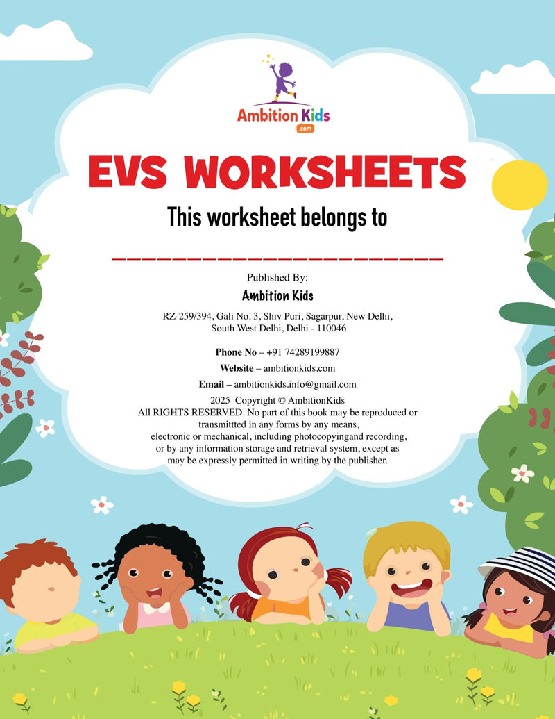 1 Year Complete Fun Worksheets For Your Kids – Learn EVS, Math, Englis