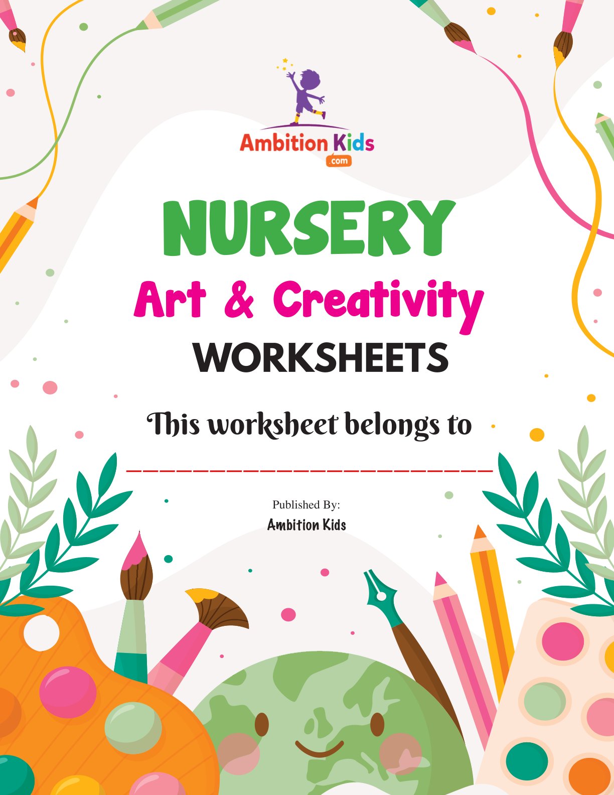 Nursery Art & Creativity Printable  Worksheets | Coloring Sheets (Age 3+)