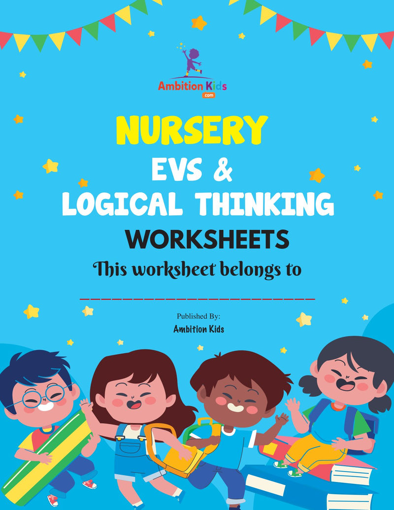 Nursery Printable Worksheet| EVS, Math, English, Art & Pattern| Hard C