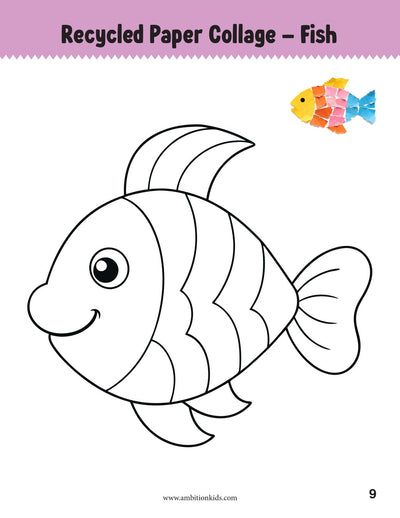 UKG Worksheets | 52 Skill-Based Art & Craft Activities | Screen Free Learning | Hard Copy