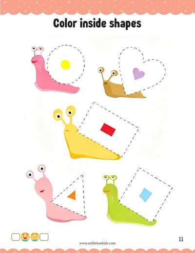 LKG Printable Worksheets |  Art & Creativity Fun Coloring & Drawing 50+ Worksheets