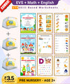 Pre-Nursery Printable  Worksheet | EVS + Math + English | 174 Pages