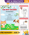 Pre Nursery Worksheet | Art & Creativity Pages | | Hard Copy 20% OFF