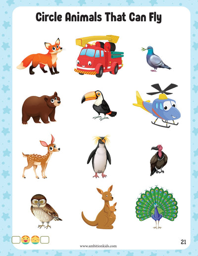 Nursery Worksheet EVS & Logical Thinking Printable  Worksheets | Age 3+