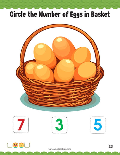 LKG Printable Worksheets | 94 Math Numeracy Practice Pages | Fun Learning