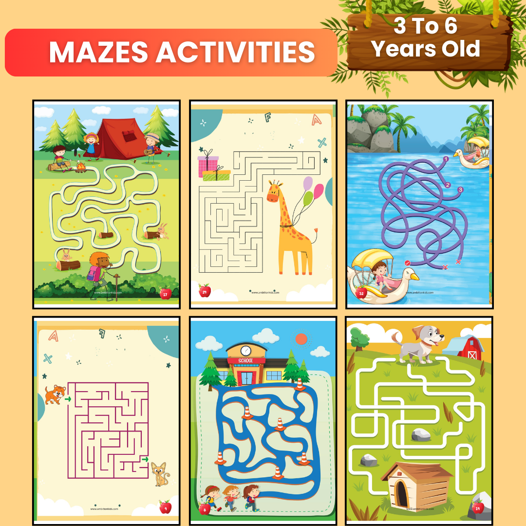 Dot-to-Dot, Mazes, & Fun with Numbers (Age 3-6)