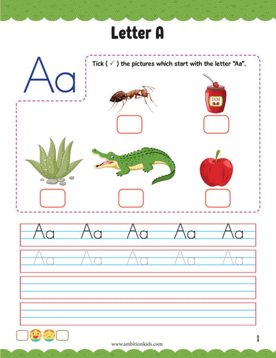 LKG Worksheets | 92 English Fun Learning Pages | Hard Copy