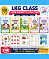 LKG Printable Worksheets | EVS + Math + English + Coloring + Logical