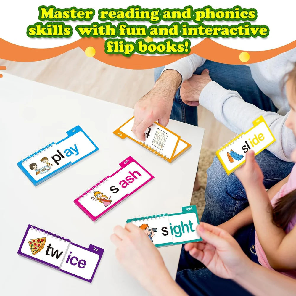 Word Family Flip Flash Cards | 30 Phonics Learning Books for Kids (5+ Years)