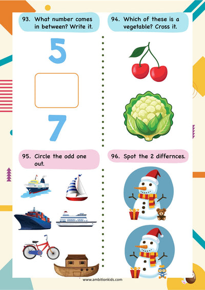 Age 3+ Brain Booster Worksheets (350+ Activities) - Buy 1 Get 1 Free