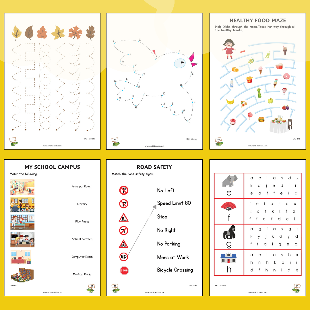 Preschool Kids Worksheets in Hard Copy Format