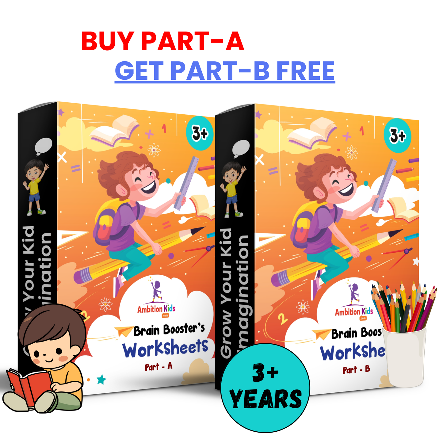 Age 3+ Brain Booster Worksheets (350+ Activities)