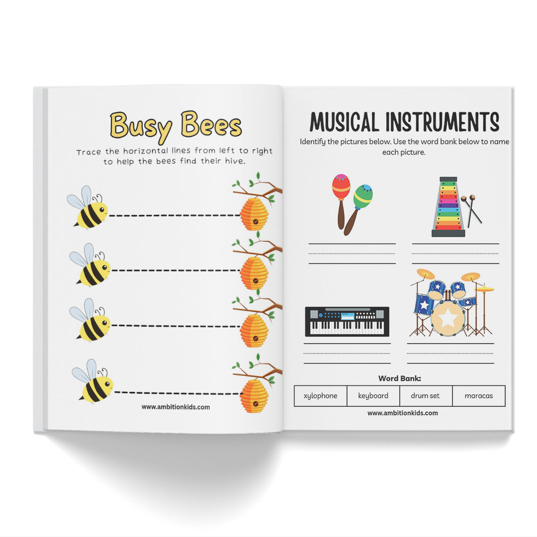 LKG & Brain Booster Combo + 200+ Worksheets (4–6 Yrs)