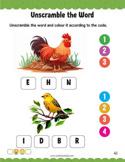 LKG Worksheets | 92 English Fun Learning Pages | Hard Copy