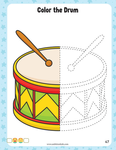 Nursery Art & Creativity Printable  Worksheets | Coloring Sheets (Age 3+)