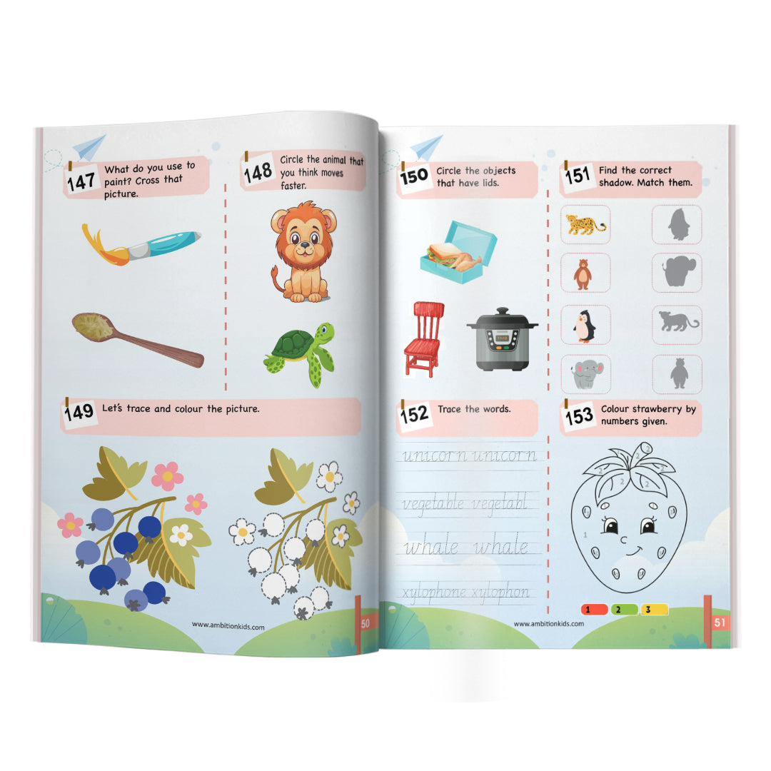 LKG & Brain Booster Combo + 200+ Worksheets (4–6 Yrs)