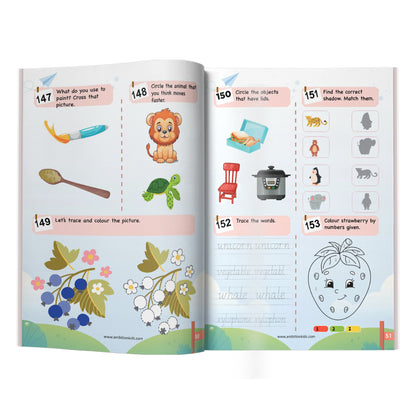 LKG & Brain Booster Combo + 200+ Worksheets (4–6 Yrs)