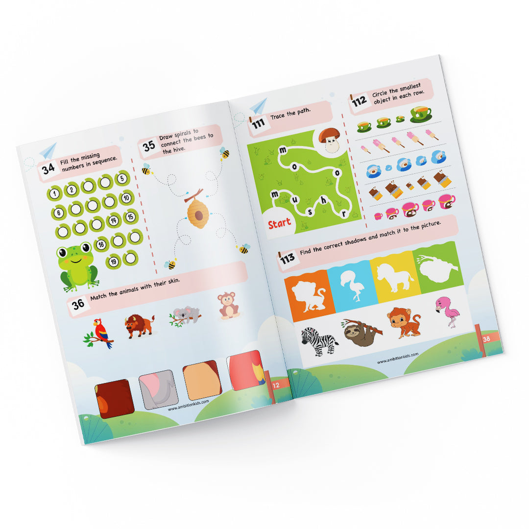 Nursery Hard Copy Kids Worksheets kit