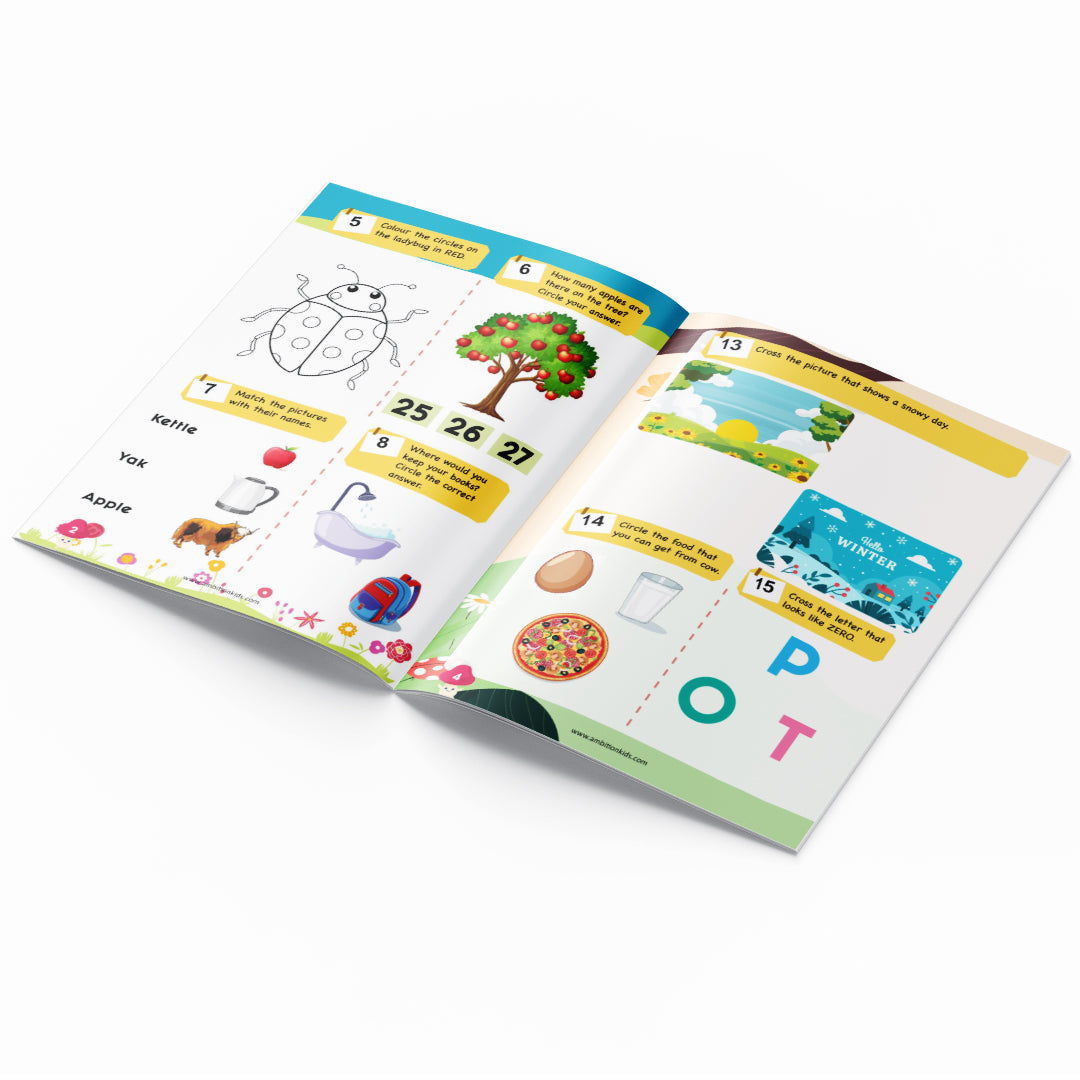 Nursery Hard Copy Kids Worksheets kit