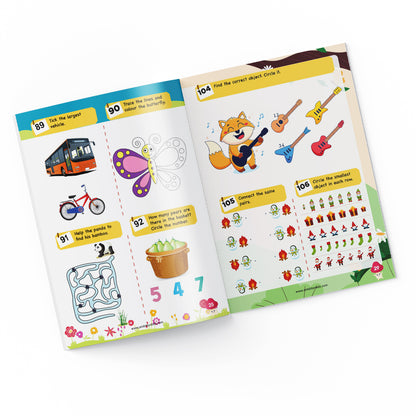 LKG & Brain Booster Combo + 200+ Worksheets (4–6 Yrs)