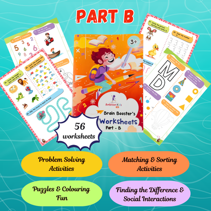 Age 3+ Brain Booster Worksheets (350+ Activities)