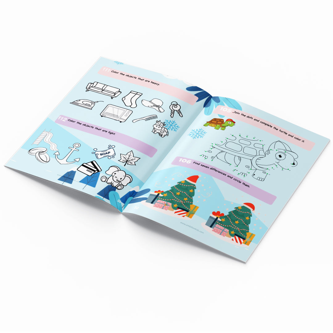 UKG & Brain Booster Worksheets – 4-Book Set (Ages 5–7)  ✅
