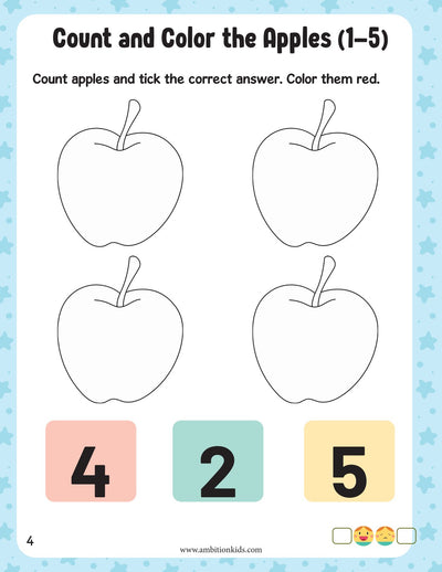 Nursery Math & Numeracy Printable Worksheets | (Age 3+)