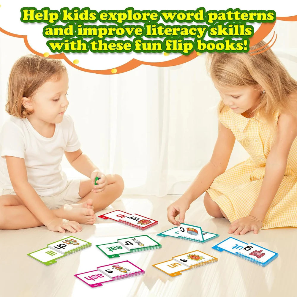 Word Family Flip Flash Cards | 30 Phonics Learning Books for Kids (5+ Years)