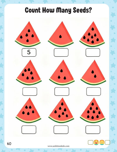Nursery Math & Numeracy Printable Worksheets | (Age 3+)