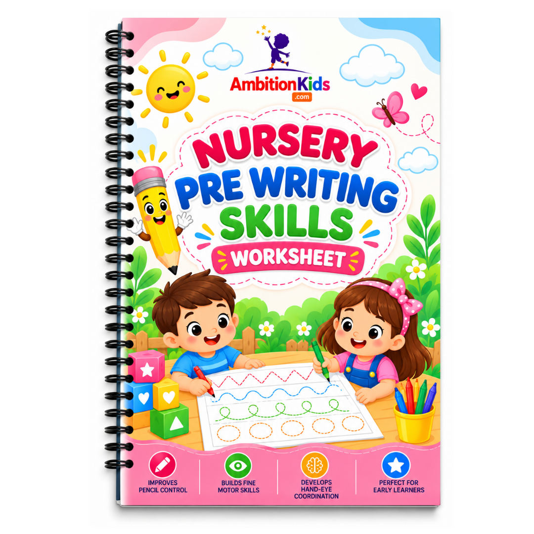 Nursery Logical Thinking & Pre-Writing Skills Loose Worksheets | For Age 3+